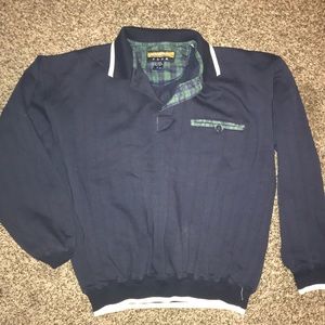 Boulevard Club Collared, Quarter-Button Sweatshirt